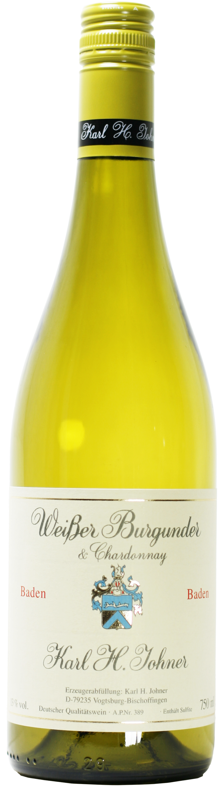 Weisser Burgunder & Chardonnay 0,375 Johner 2023